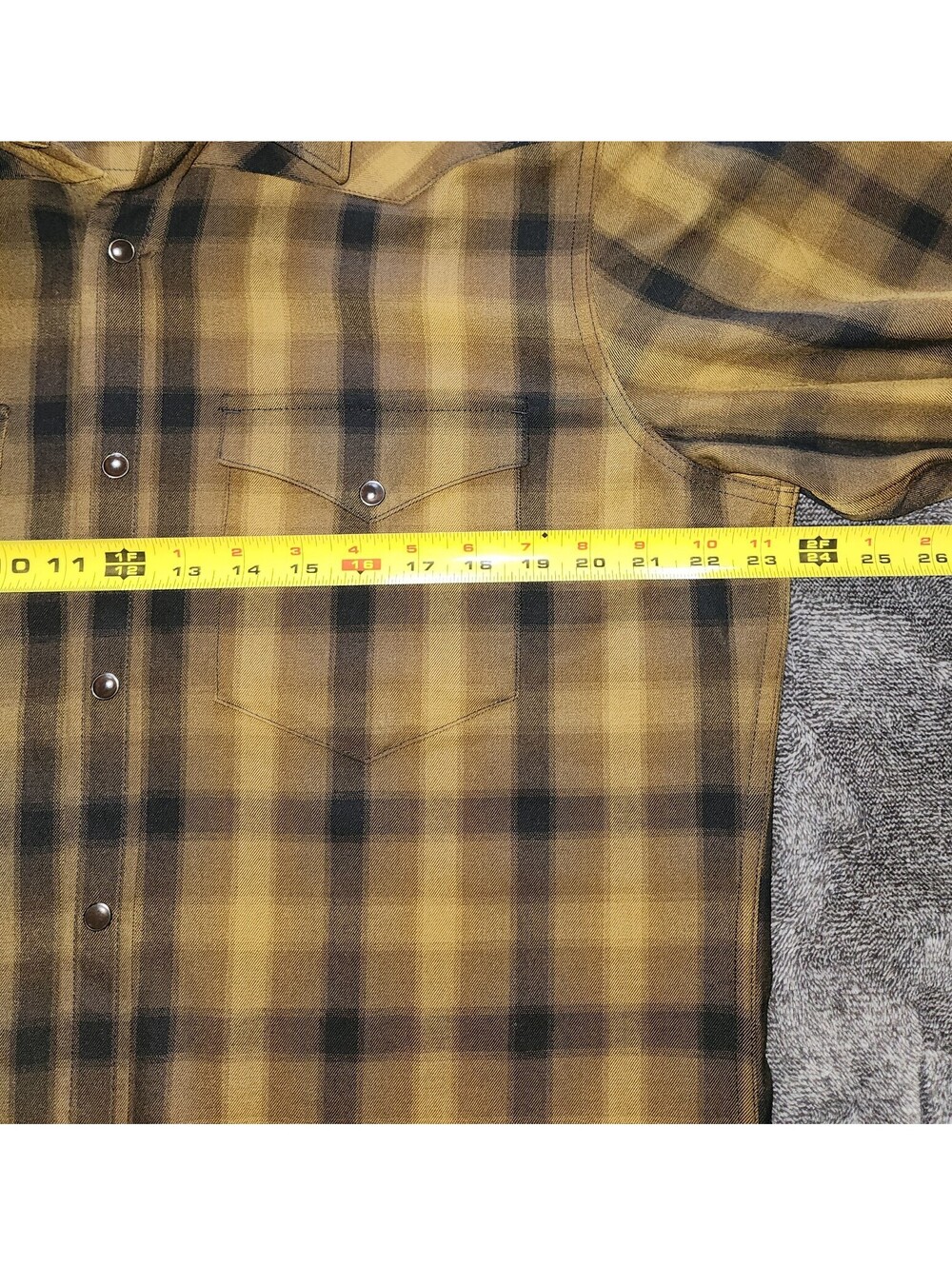 Filson Western Trim Slim Button Front Shirt Long Sleeves Large Plaid 100% Wool - Picture 8 of 10